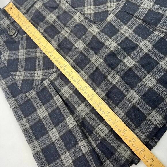 Michael Kors Virgin Wool Blend Plaid Schoolgirl skirt Women's size 4 Black Gray - Picture 12 of 12